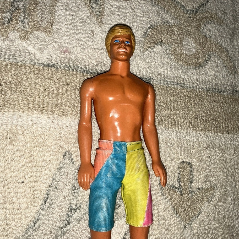 Wet 'n Wild Ken Doll 1989 Malibu #4104 Vintage Barbie Swim Trunks Shorts 80s
